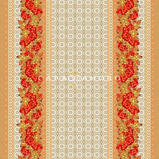 Ткань Рогожка 150 см "Рябина" рис 21005 вид 1