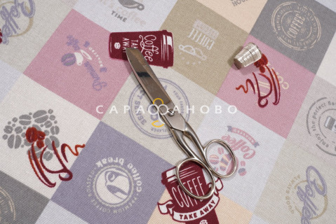 ткань рогожка 150 см "Эспрессо" рис 11393-1