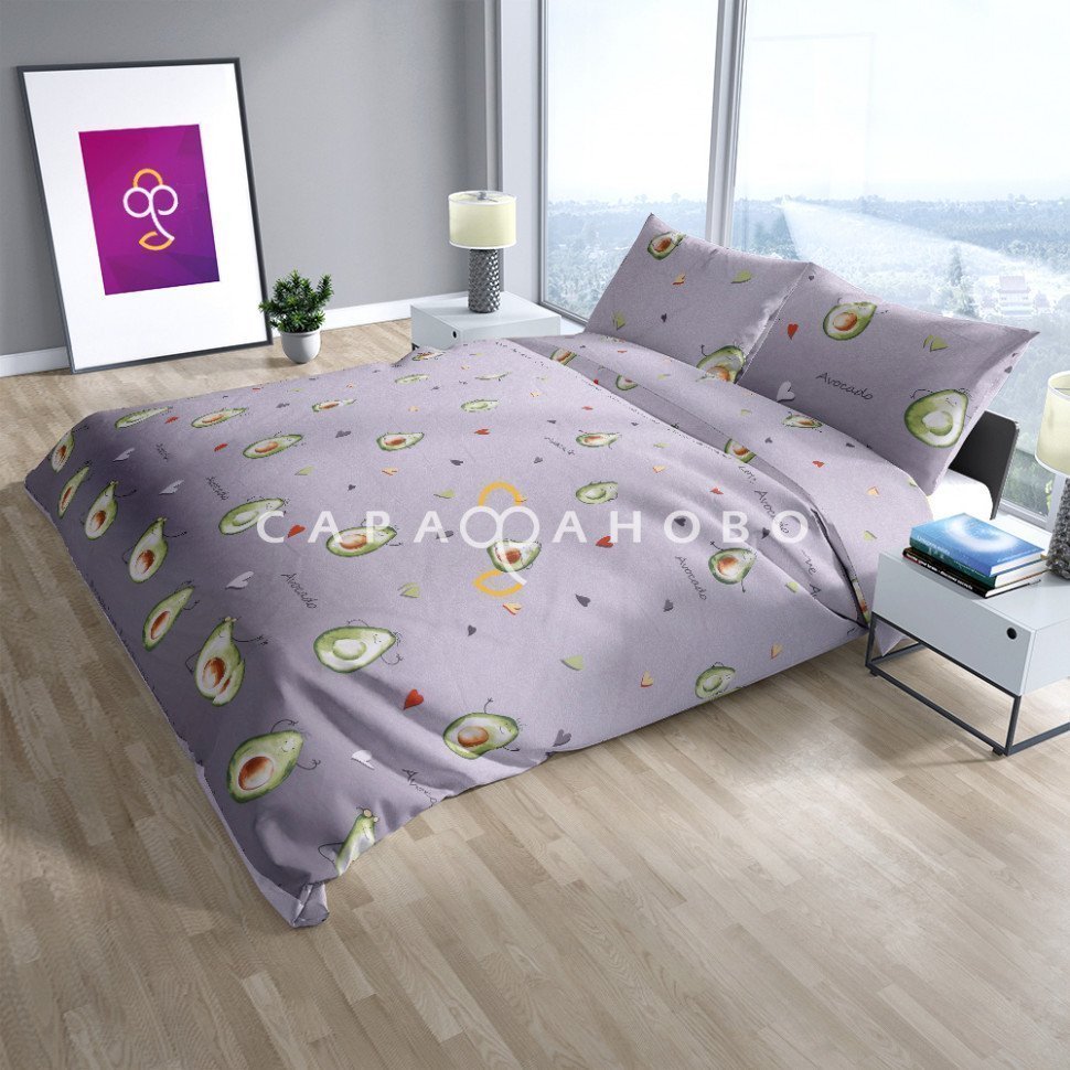 Ткань бязь 220 см Авокадо рис 12124 вид 1, фото 2