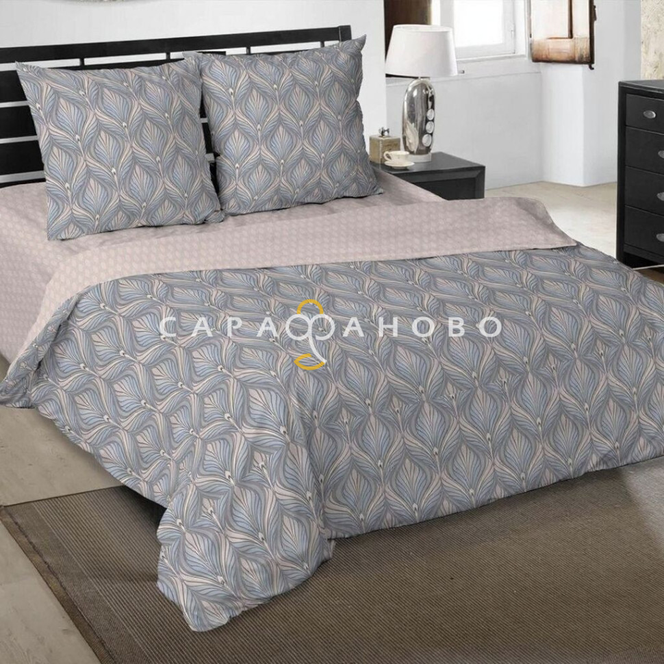 Ткань Поплин 220 см 115 гр рис. Каскад 23150-1 (основа), фото 1
