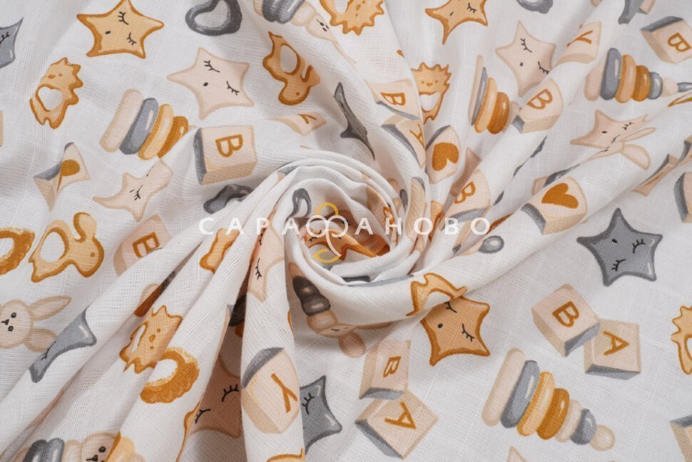 Ткань Муслин 135 см рис. 7514/1 Игрушки, фото 5
