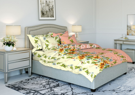 Ткань Бязь 150 см рис. 3673-3 "Соловьиные трели"