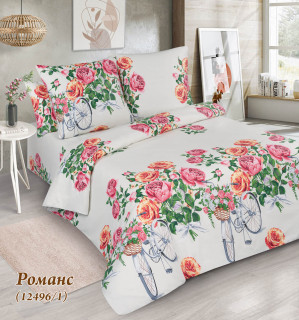Ткань бязь 220 см "Романс" рис 12496 вид 1