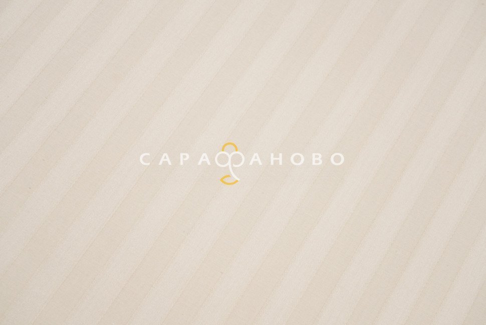 Ткань Страйп-Сатин 240 см рис. 31006 Бежевый (полоса 1х1), фото 4