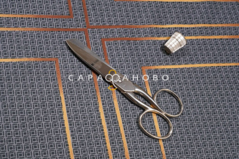 Ткань Сатин 220 см "Шарль Графит" рис 23002-3