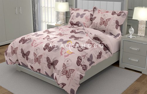 Ткань Бязь 220 см рис. 28155/1 Бабочки