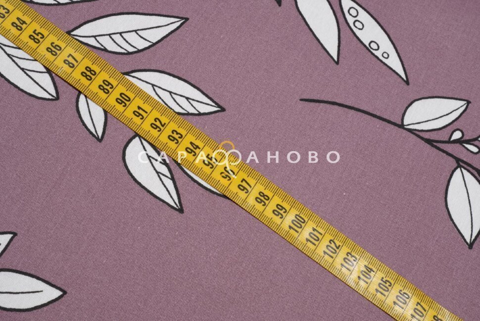 Ткань Поплин 220 см 105 гр рис. 28299/4 Веточки (основа), фото 7