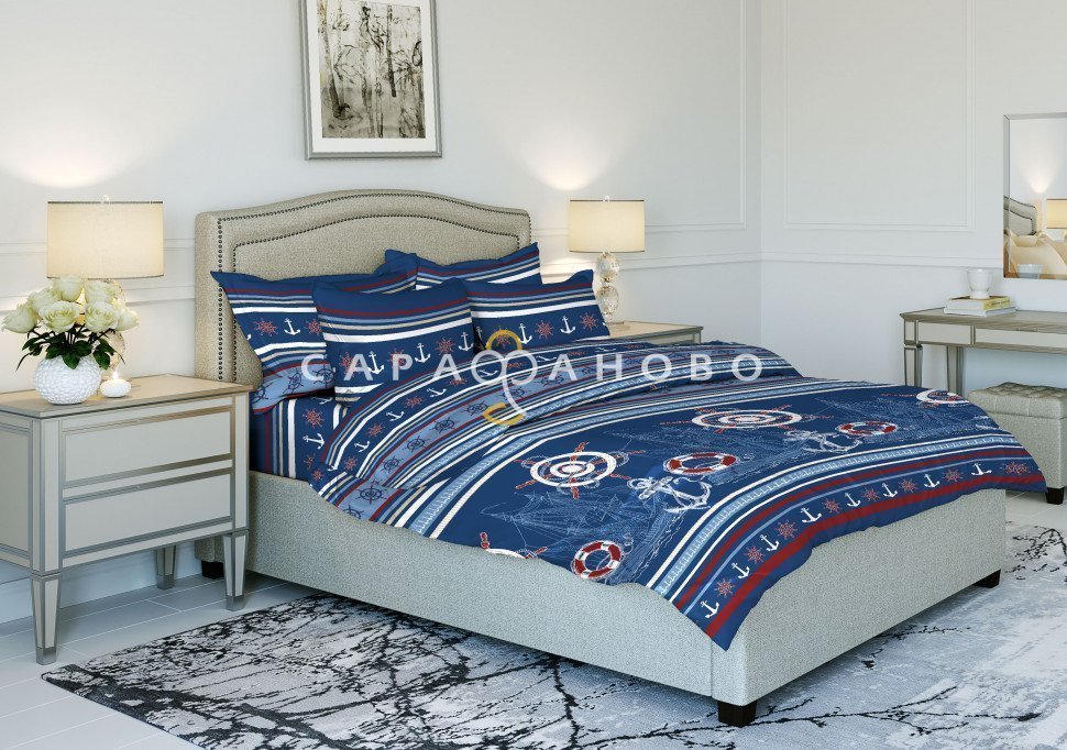 Ткань Бязь Фея 220 см 120 гр рис 70358 Глубина, фото 1
