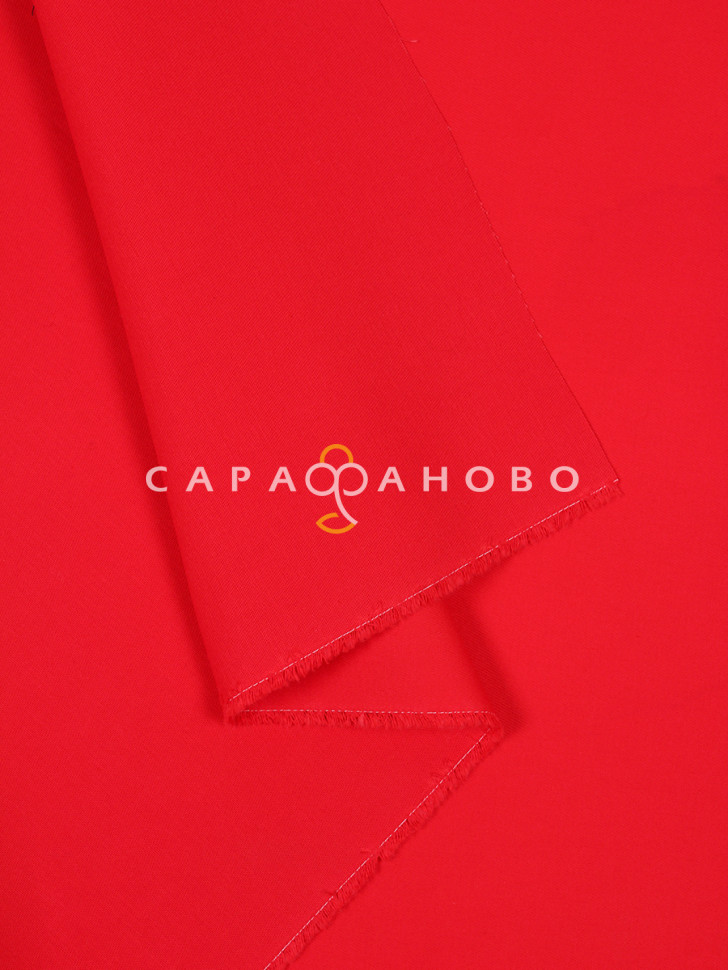 Саржа гладкокрашеная 150 см, 032 Красный 260 +/- 13 г/м2, фото 4