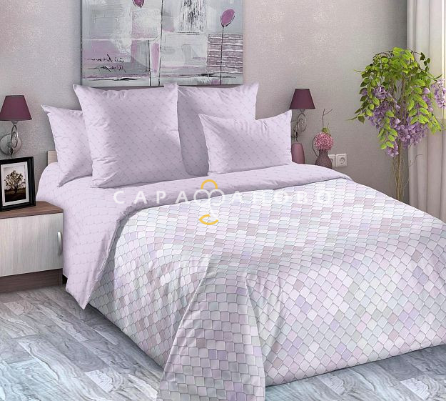 Ткань Сатин 220 см 120 гр рис Витражи вид 3 (основа), фото 1