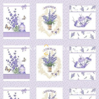 ткань рогожка 150 см "Сиреневая дымка" рис 11150-1
