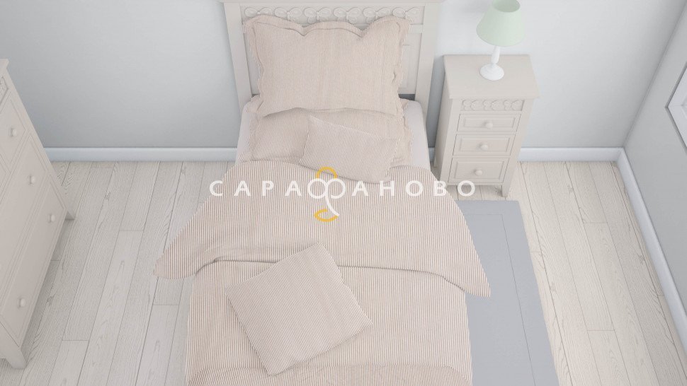 Ткань Бязь Полоса кофе 150 см. рис. 8084/34, фото 2