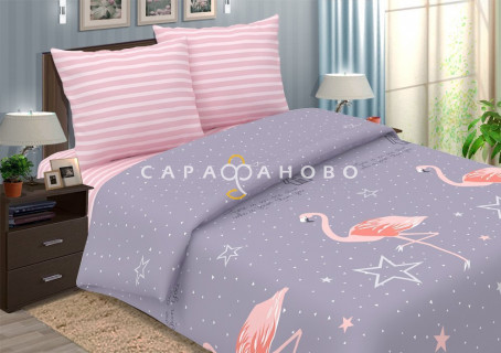 Ткань Поплин 220 см 120 гр Фламинго (736-1)