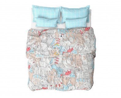 Ткань Бязь 150 см рис Pet cats 10307 вид 1