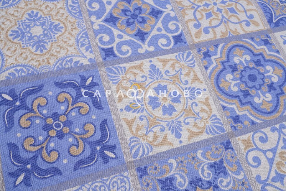 Ткань Рогожка 150 см рис. 12557-1 Сицилия, фото 3