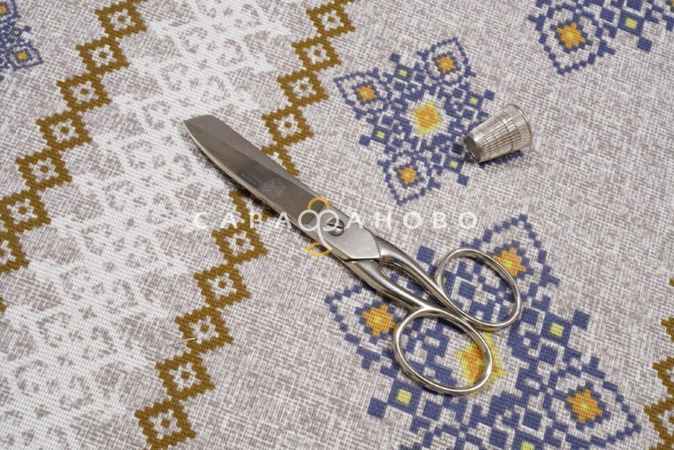 Ткань Рогожка 150 см рис. 30087/2 Русские узоры, фото 6