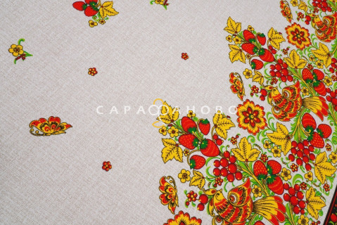 ткань рогожка 150 см "Кадриль" рис 10693-1