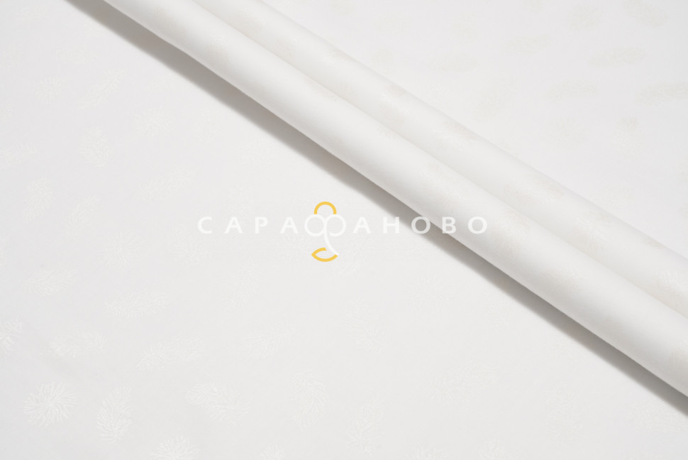 Ткань Тик смесовой 220 см 145 гр диз JS 040 White, фото 3