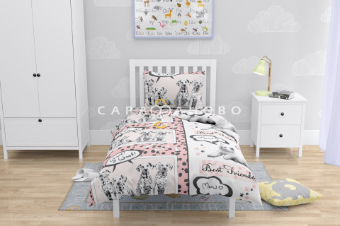 Ткань Бязь 150 см рис. 9957-2 "Лапочка моя"