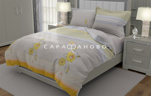 Ткань Бязь 220 см рис. 9659-2 "Цветочек влюбился"