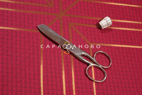 Ткань Сатин 220 см рис. 23002-1 Шарль(красный)