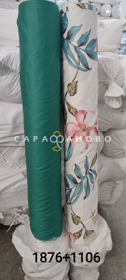 Ткань Сатин Люкс 60s 250 см 120 гр рис 1876А (основа), фото 2