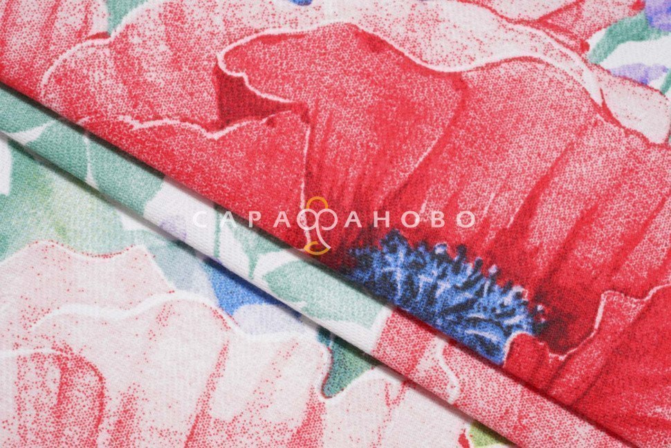 Ткань Дорожка набивная 50 см "Маки" рис 5510 вид 1, фото 3