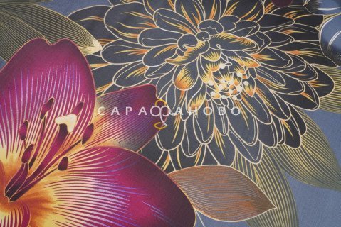 Ткань Сатин 220 см рис. 209484 Призрачные тени 4 (основа)