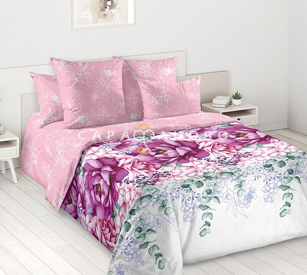 Ткань Перкаль 220 см 110 гр рис Цветочный триумф основной 1, фото 1