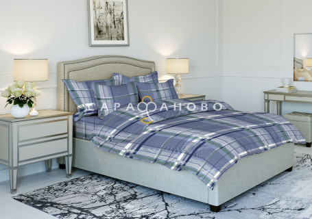 Ткань Бязь 150 см 120 гр рис 9709-1 Клетка