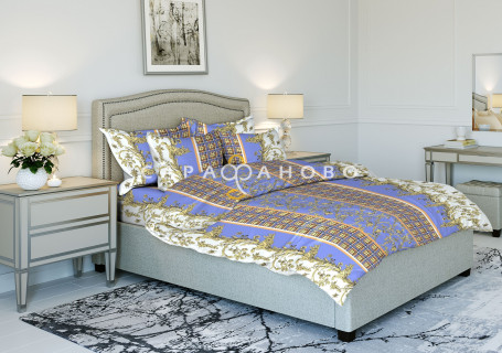Ткань Бязь 150 см рис. 1670-1 "Дворцовая клетка"
