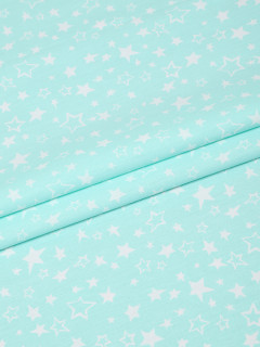 Поплин набивной 150 см, 877-1 Звездочки фисташковый 110 +/-7 г/м2