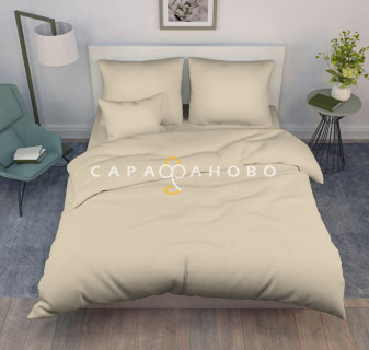 Ткань Перкаль гл/к 220 см 115 гр рис Кремовый