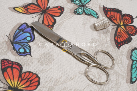 Ткань бязь 150 см 140 гр. рис 252 Бабочки вид 8/5