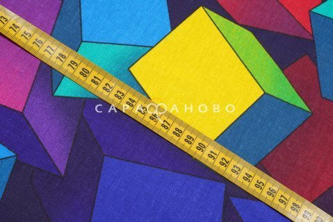 Ткань бязь 150 см Кубы 12590 вид 1