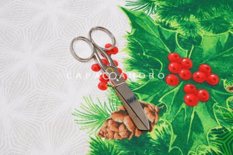 Ткань Рогожка 150 см арт. 904 рис 30148 вид 1 Новогодний лес (купон)