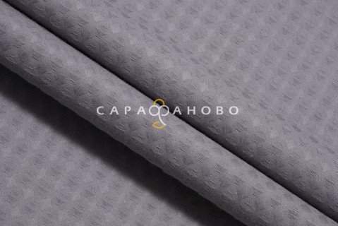 Ткань Вафельное полотно 150 см рис. 39003 Тёмно-серый (1х1см)