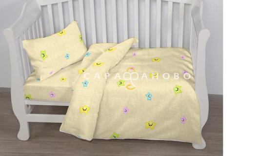 Ткань Бязь 150 см 120 гр рис. Баиньки (компаньон)