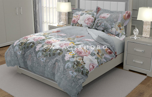 Ткань Перкаль 220 см "ЭЛИТ" рис Букет чувств (основа) На отрез