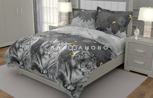 Ткань бязь 220 см "Тигры" рис 12424 вид 1
