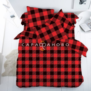 Ткань Перкаль 150 см "Red&Black" рис 13109 вид 1