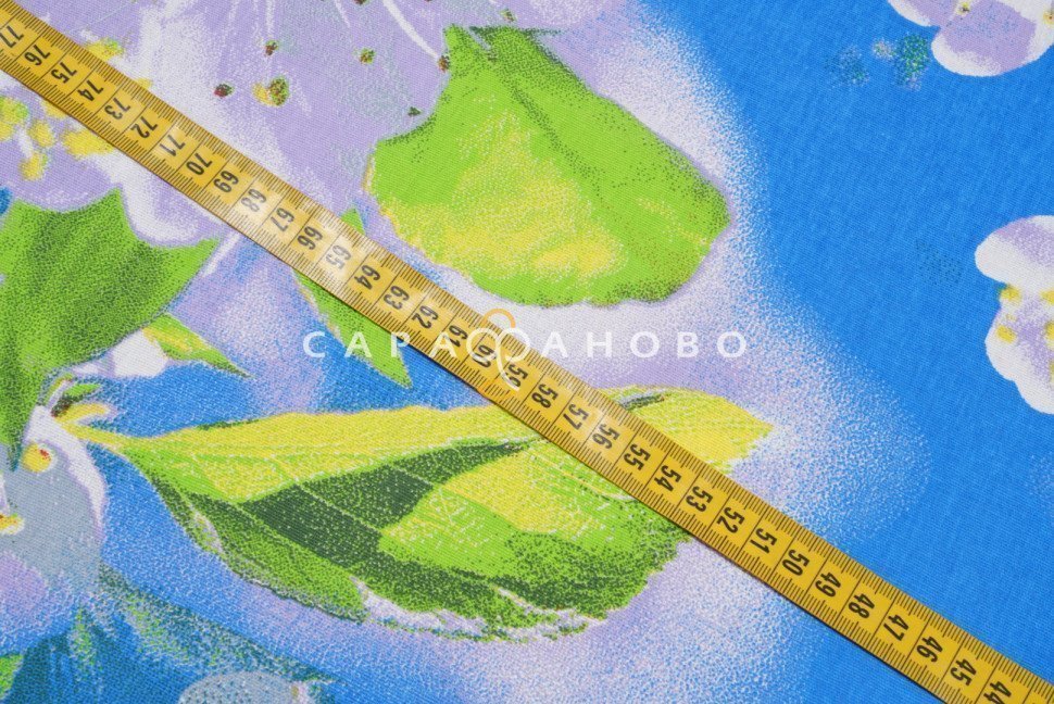 Бязь набивная 220 см 120 гр рис 4699 3Д-Э Цветущая вишня, фото 4