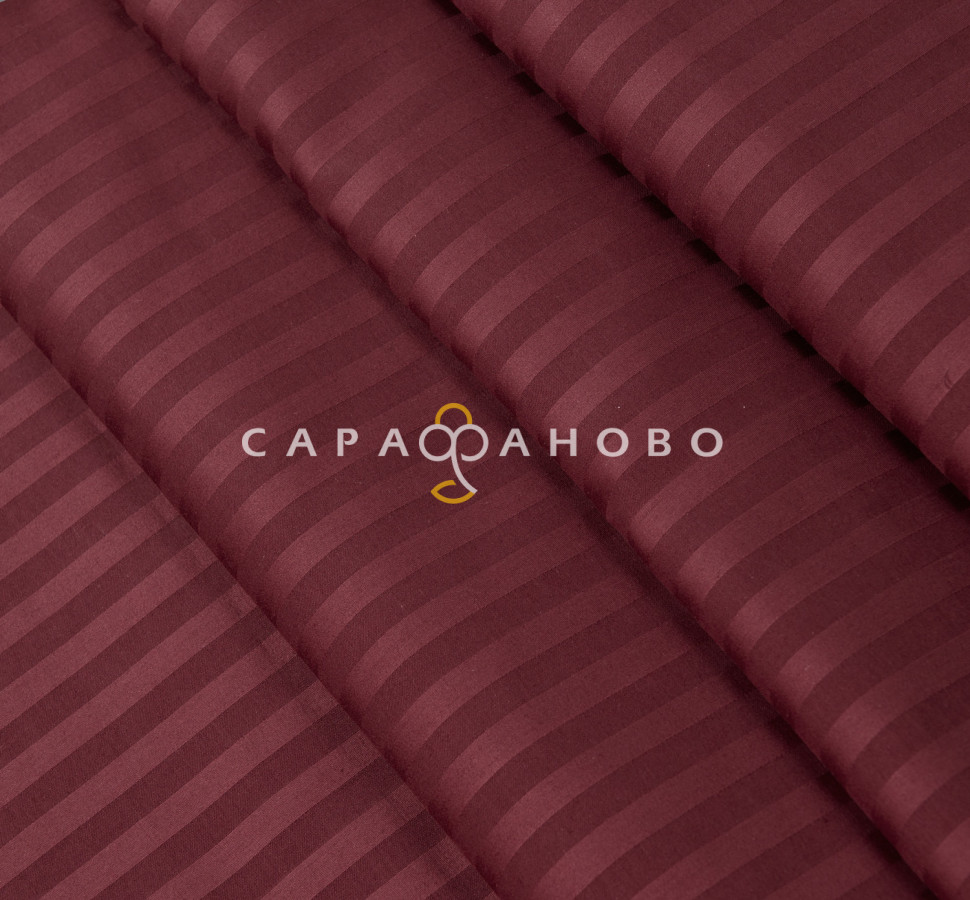 Ткань Страйп-сатин 240 см 1-1 Бордо 40*40, фото 1