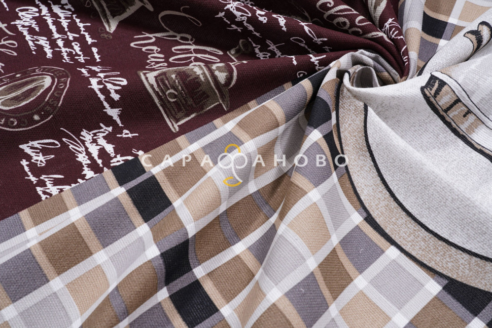 Ткань Рогожка 150 см рис 29246 вид 1 "Кофейный аромат", фото 8