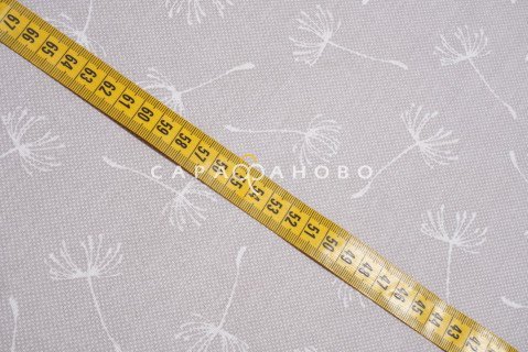 Ткань Поплин 220 см 276в8/5 рис Дуновение серо-бежевый