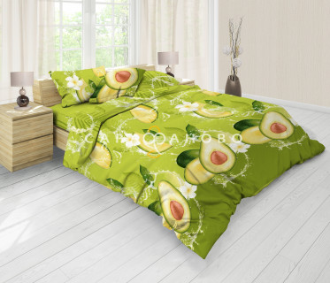Ткань бязь 220 см 120 гр Миледи рис Авокадо fresh 70333