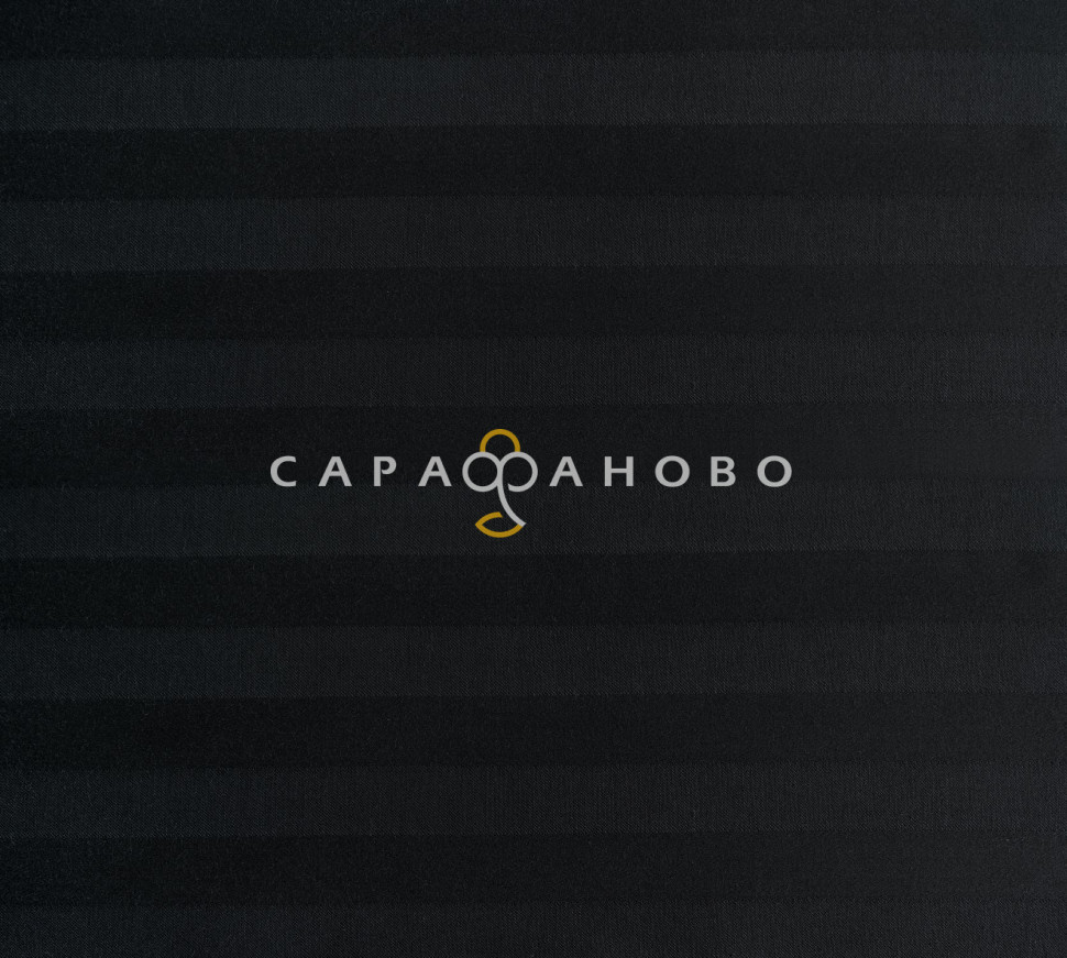 Ткань Сатин Страйп 1х1 250 см 120 гр цвет Черный 86661/13, фото 1