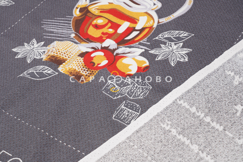 Ткань Рогожка 150 см рис. Неделька. Чай 2 часть 3129 вид 1, фото 4