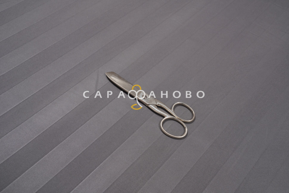 Ткань Микросатин Страйп 3х3 240 см 95 гр диз Графит, фото 6