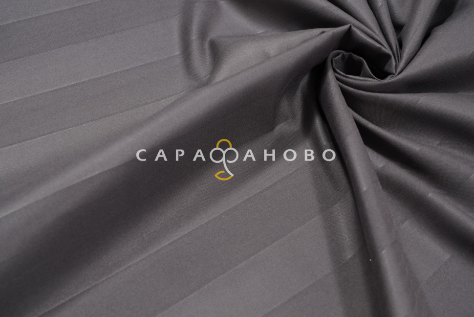 Ткань Микросатин Страйп 3х3 240 см 95 гр диз Графит, фото 7